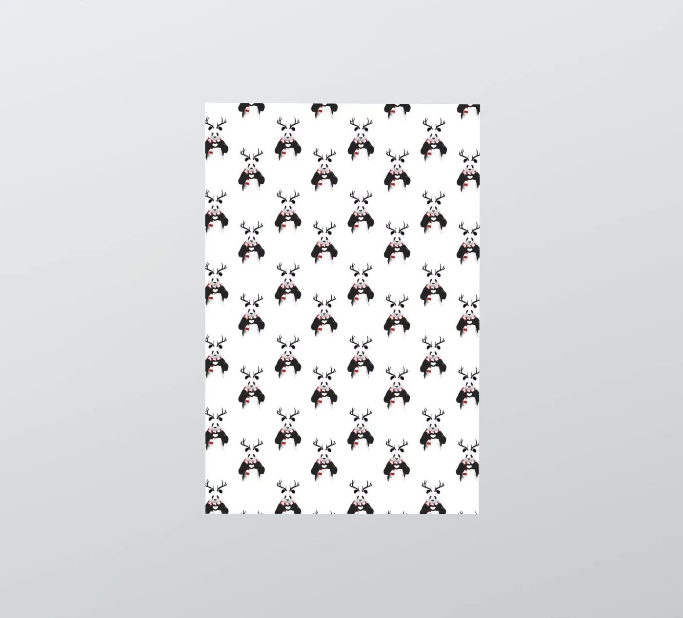 Xmas Panda Pattern sticker by Balazs Solti