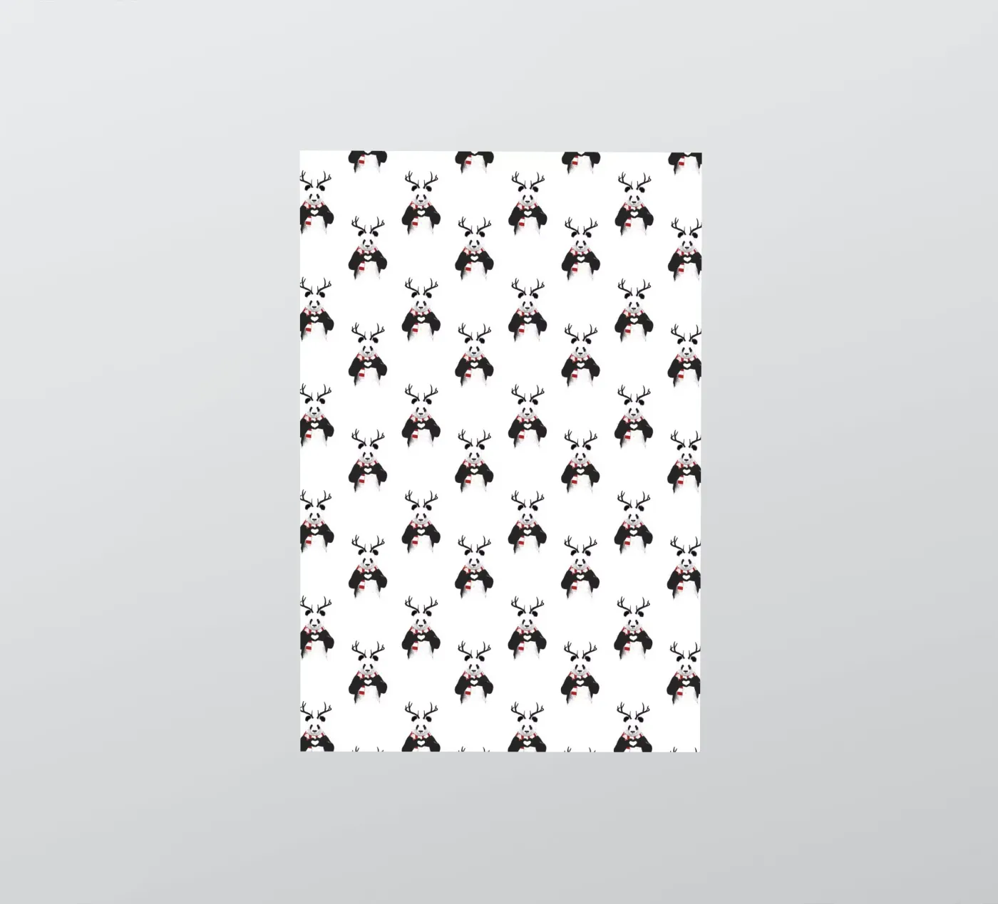 Xmas Panda Pattern sticker by Balazs Solti