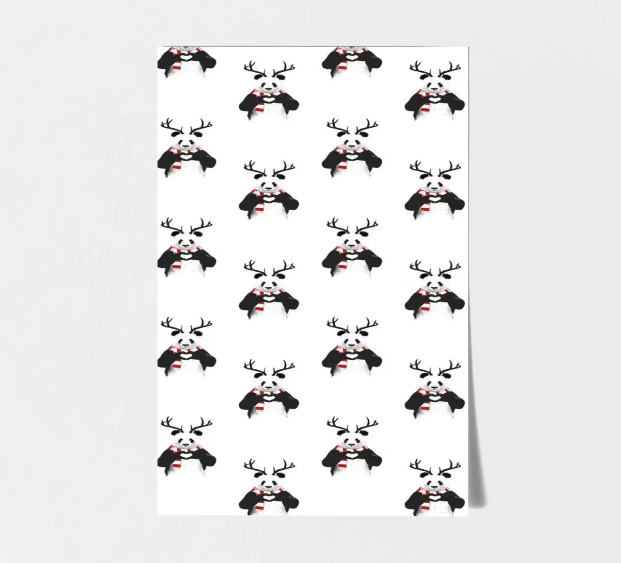 Xmas Panda Pattern sticker sheet by Balazs Solti