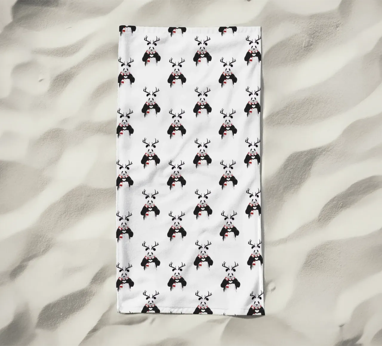 Xmas Panda Pattern telo mare da Balazs Solti