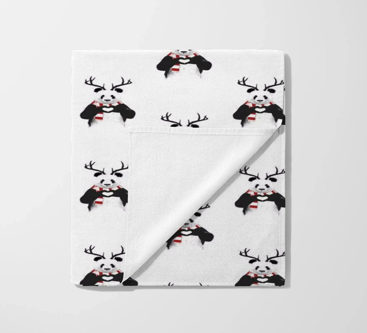 Xmas Panda Pattern telo mare da Balazs Solti