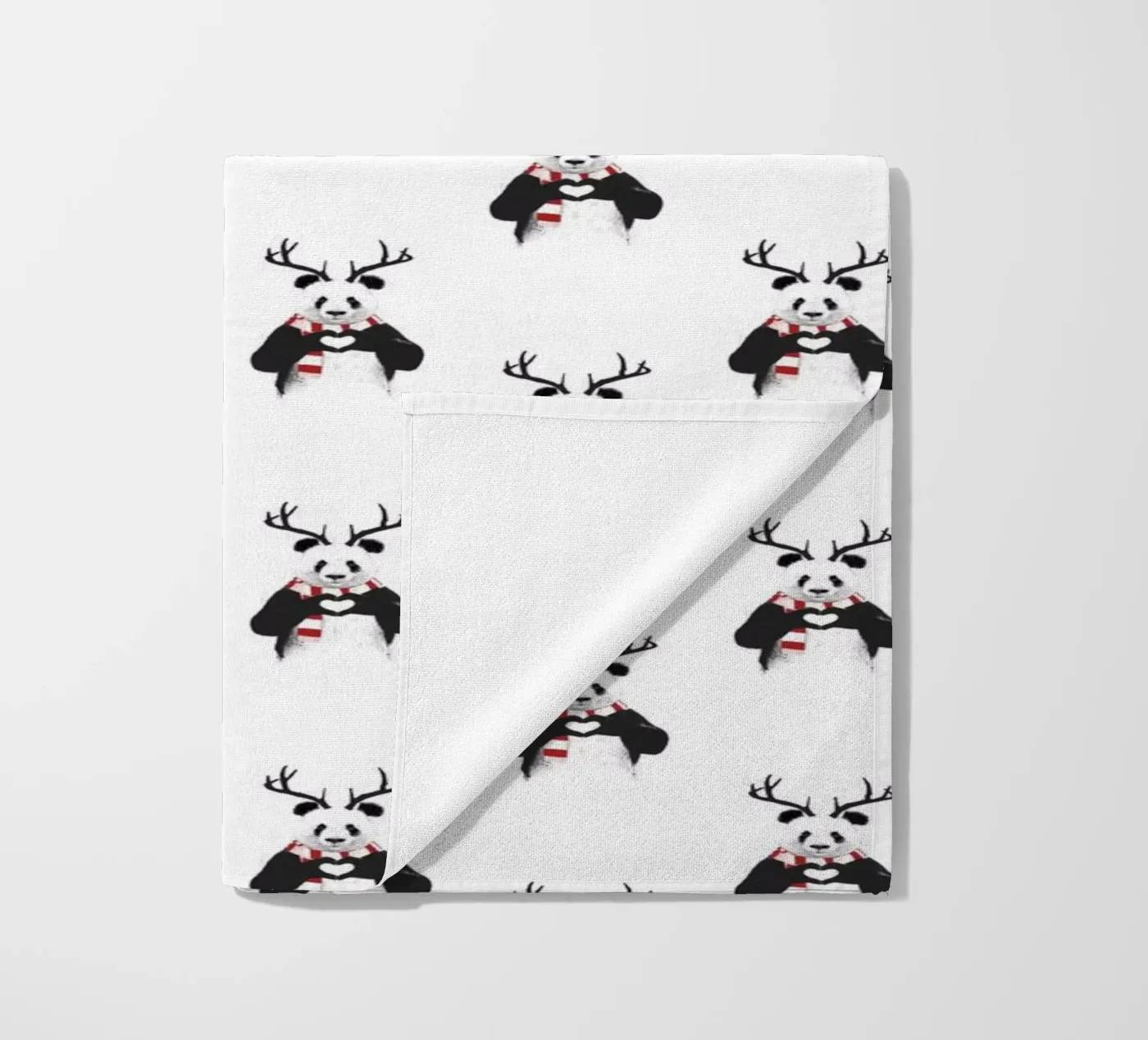 Xmas Panda Pattern telo mare da Balazs Solti
