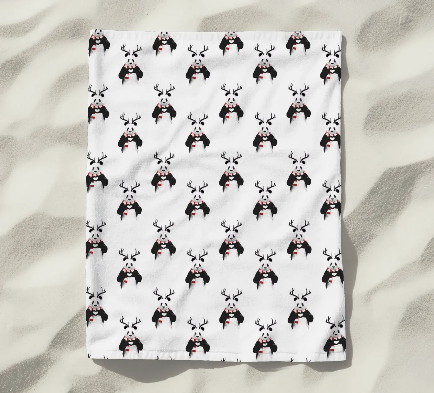 Xmas Panda Pattern telo mare da Balazs Solti