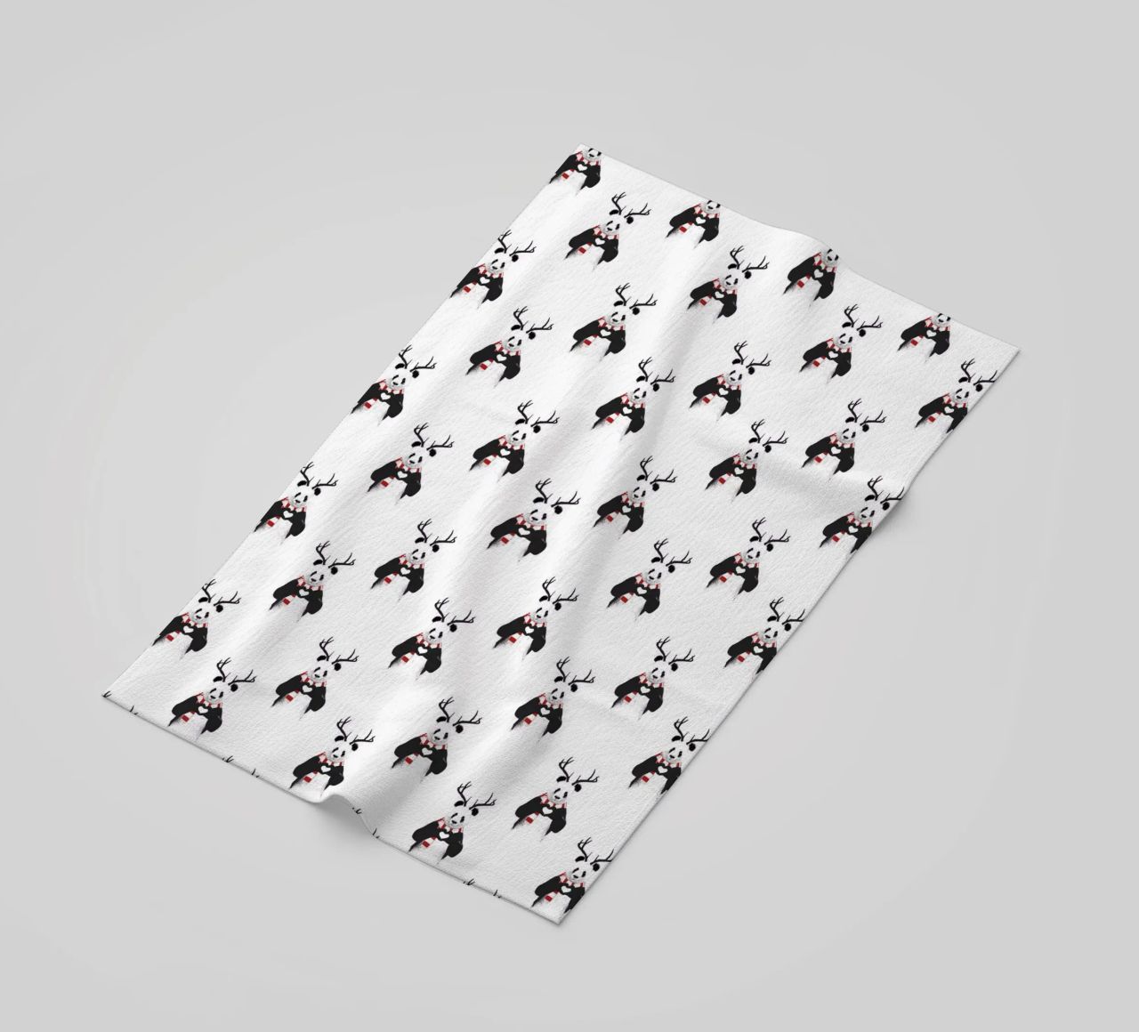 Xmas Panda Pattern telo mare da Balazs Solti