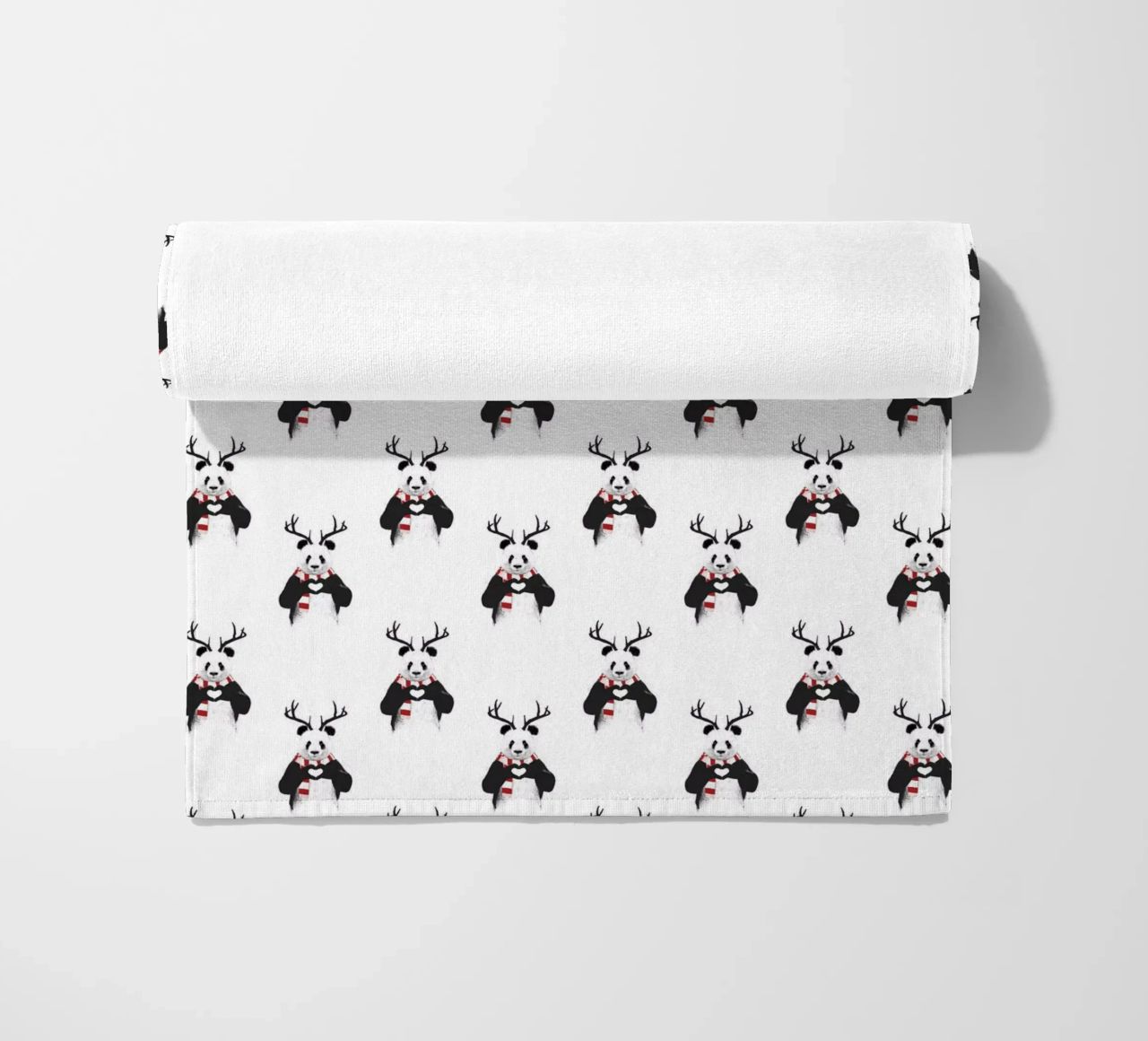 Xmas Panda Pattern telo mare da Balazs Solti
