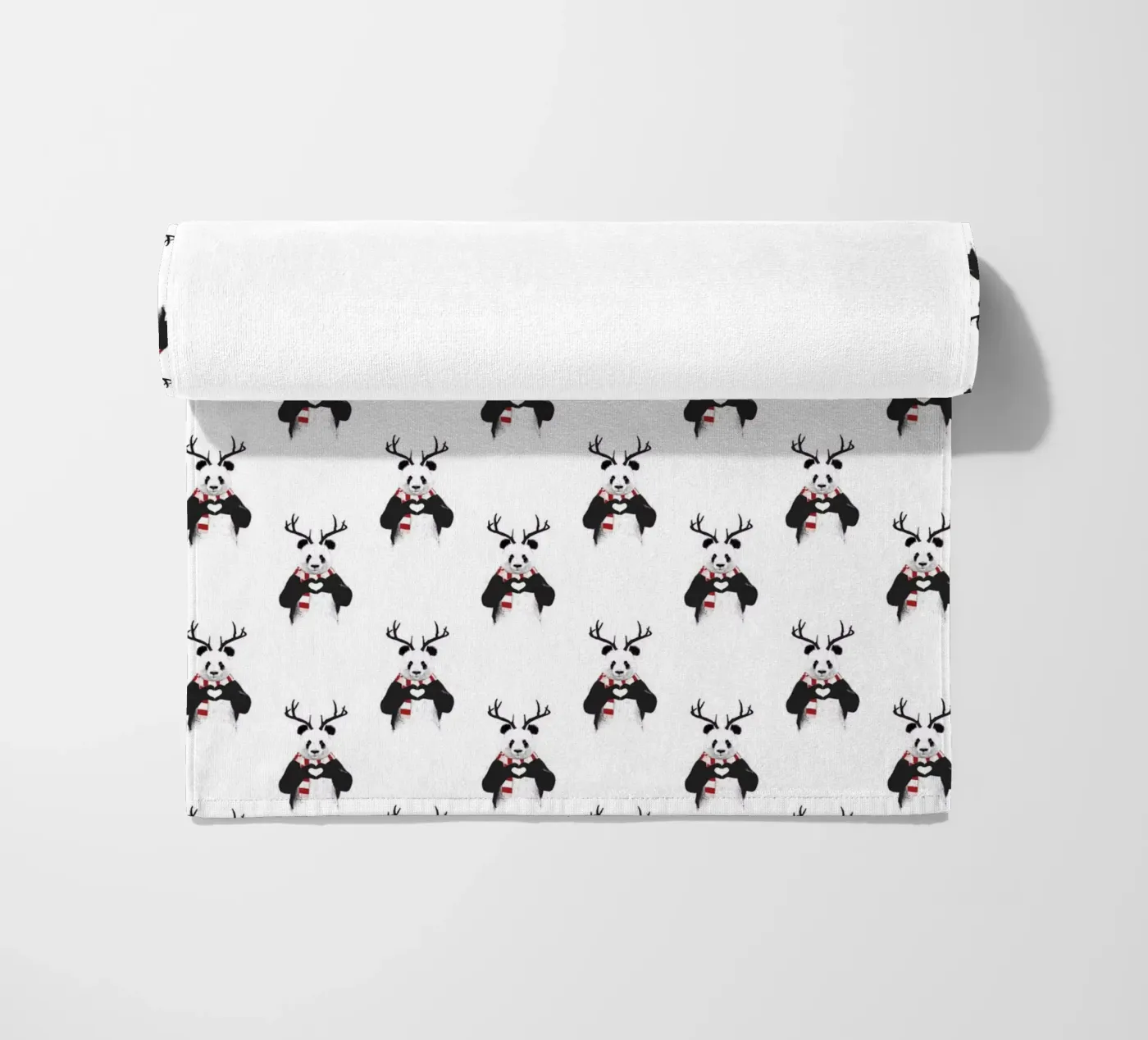 Xmas Panda Pattern telo mare da Balazs Solti
