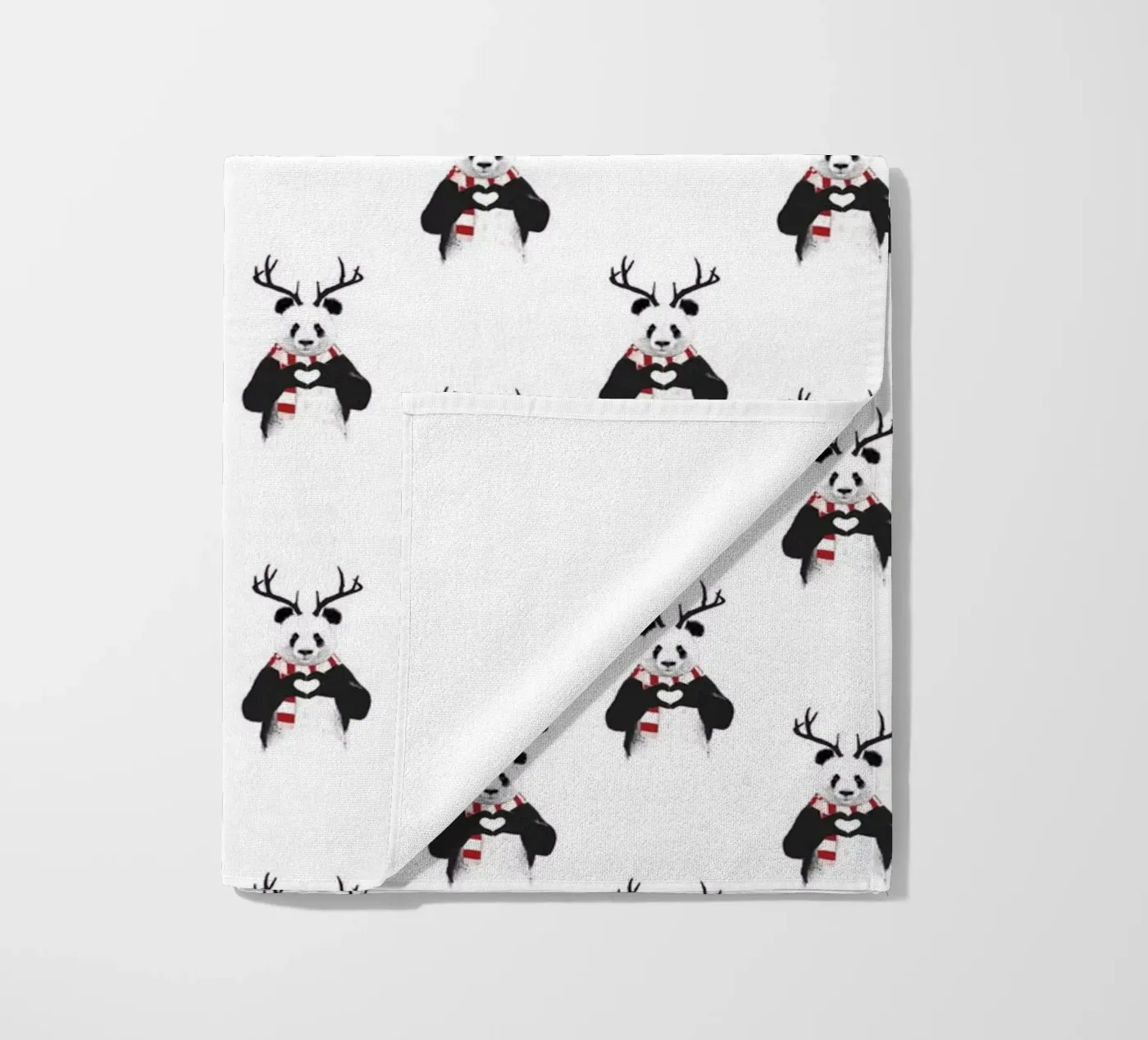 Xmas Panda Pattern telo mare da Balazs Solti