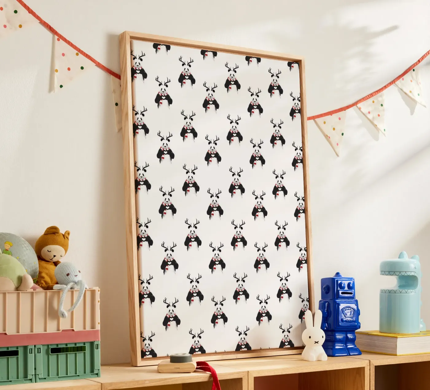 Xmas Panda Pattern tela da Balazs Solti
