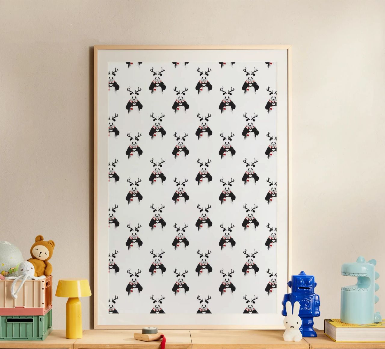 Xmas Panda Pattern carta hahnemühle da Balazs Solti