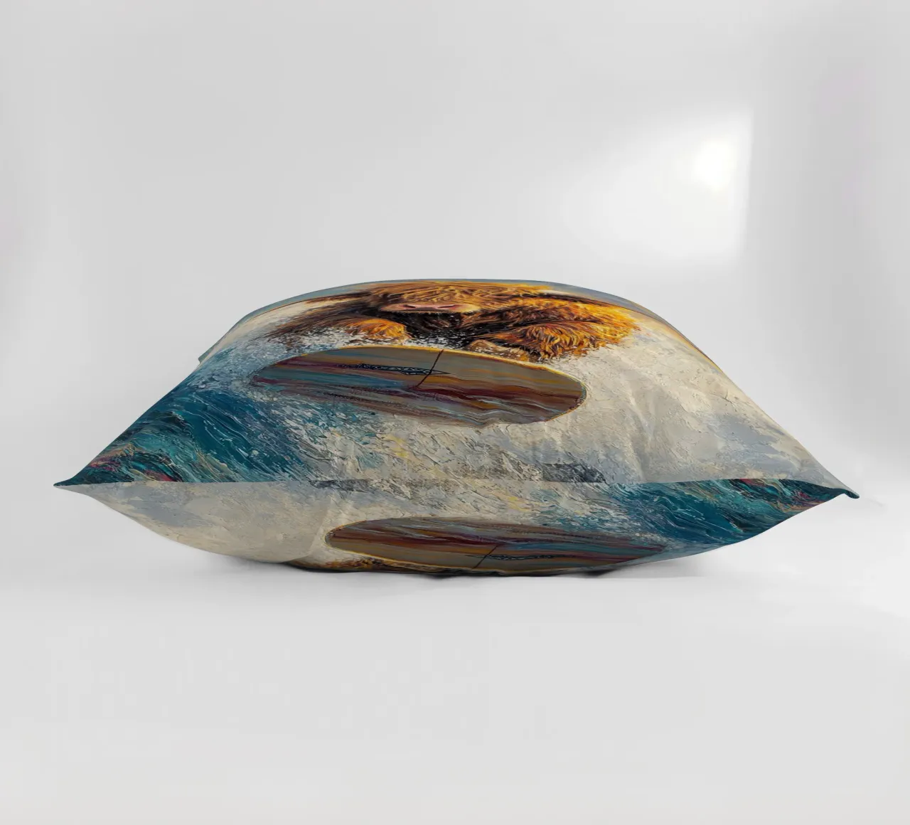 Mucca Highland surft cuscino da Nikis Art Studio