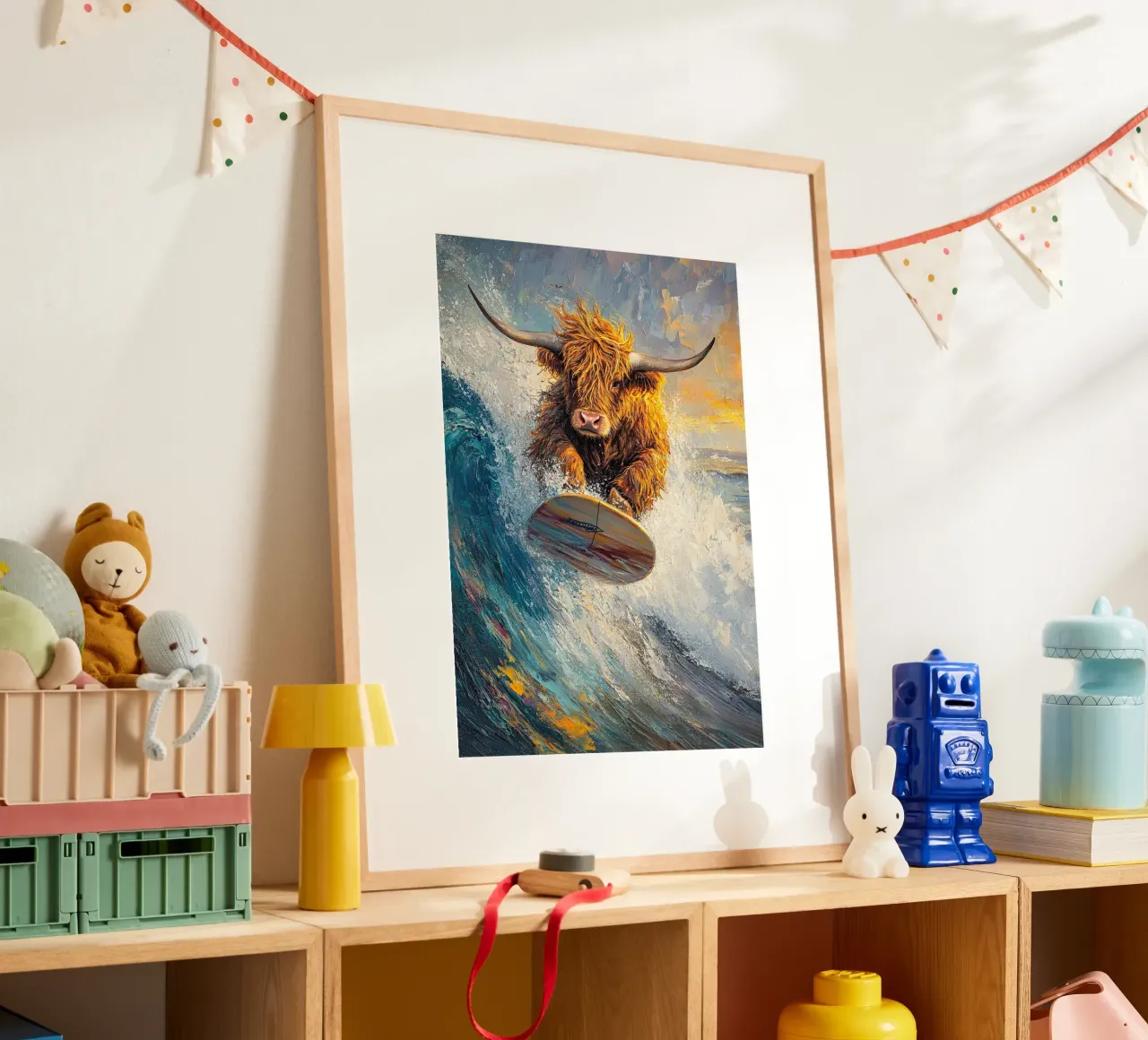 Mucca Highland surft carta hahnemühle da Nikis Art Studio