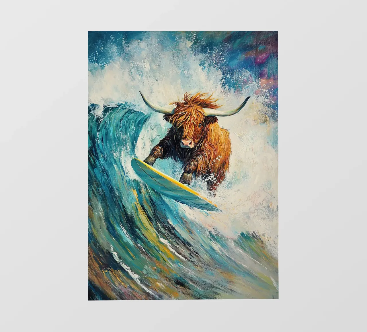 Mucca delle Highlands telo in pvc da Nikis Art Studio