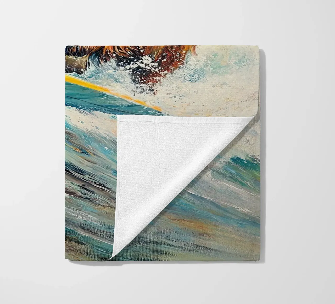 Mucca delle Highlands telo mare da Nikis Art Studio