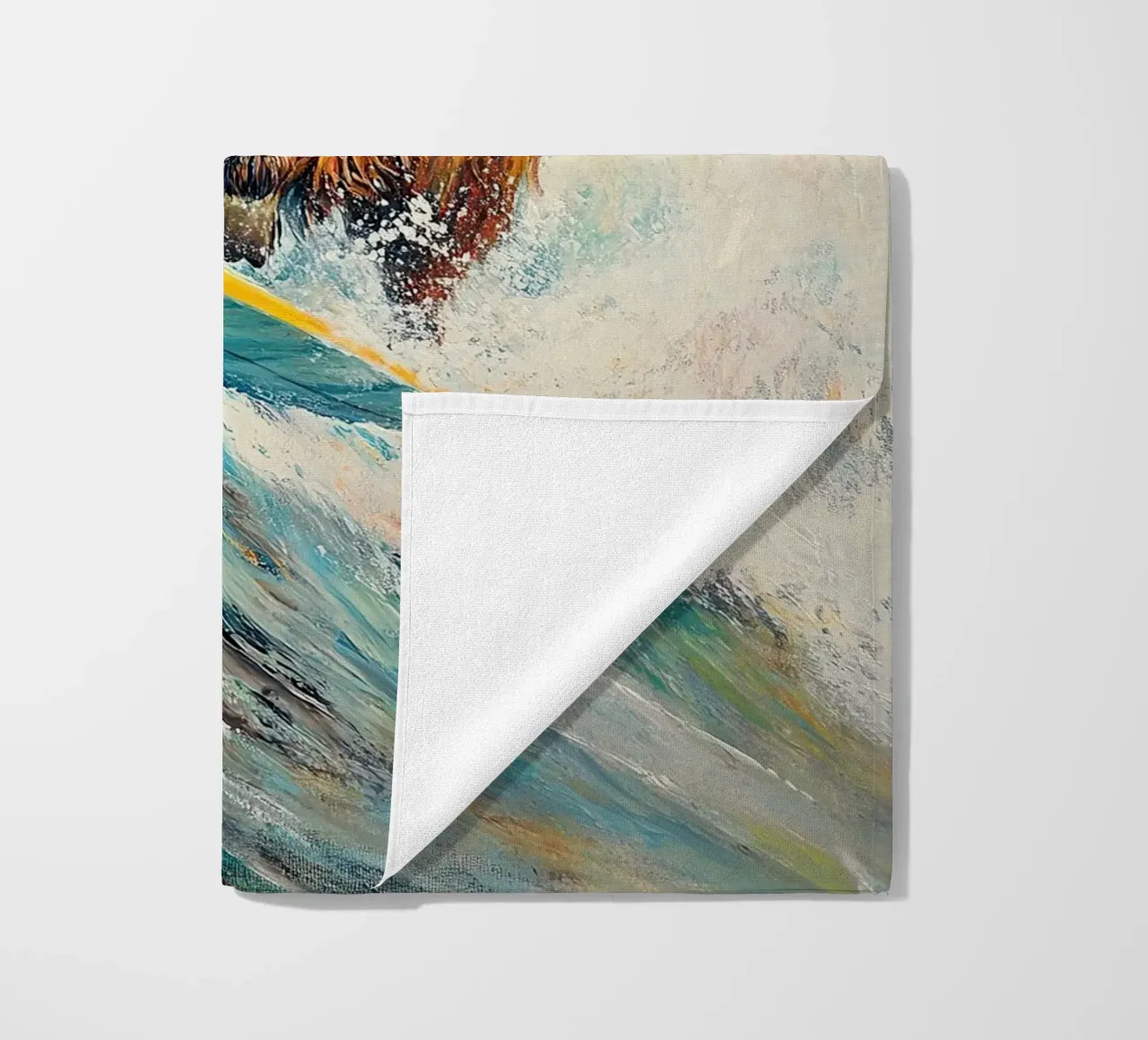 Mucca delle Highlands telo mare da Nikis Art Studio