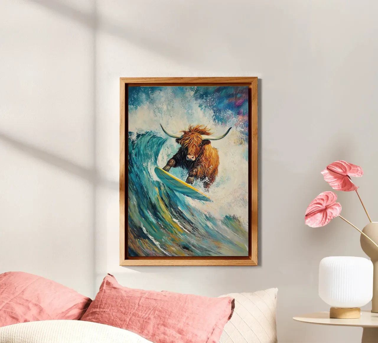 Mucca delle Highlands alluminio dibond da Nikis Art Studio