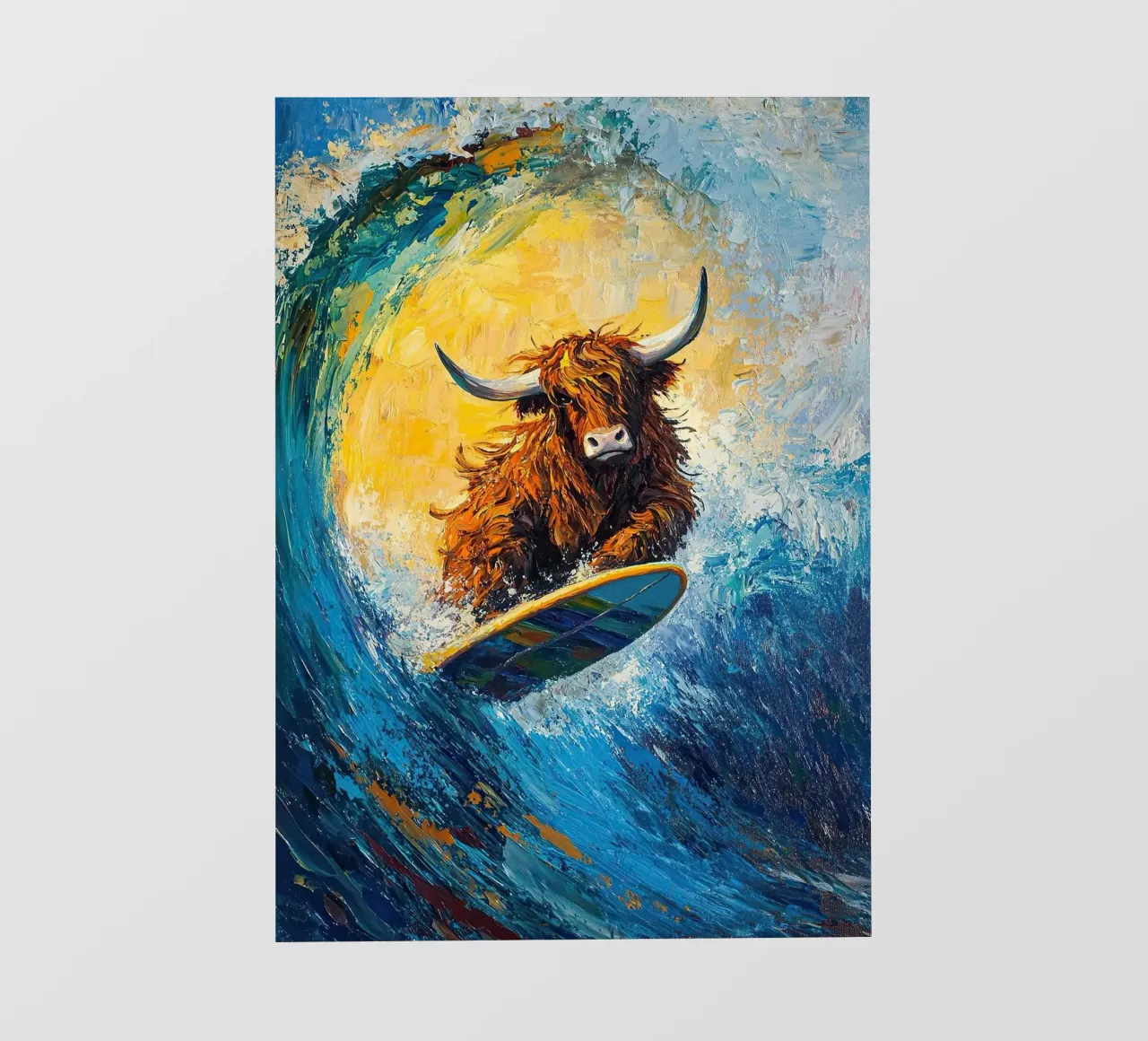 Mucca delle Highlands telo in pvc da Nikis Art Studio