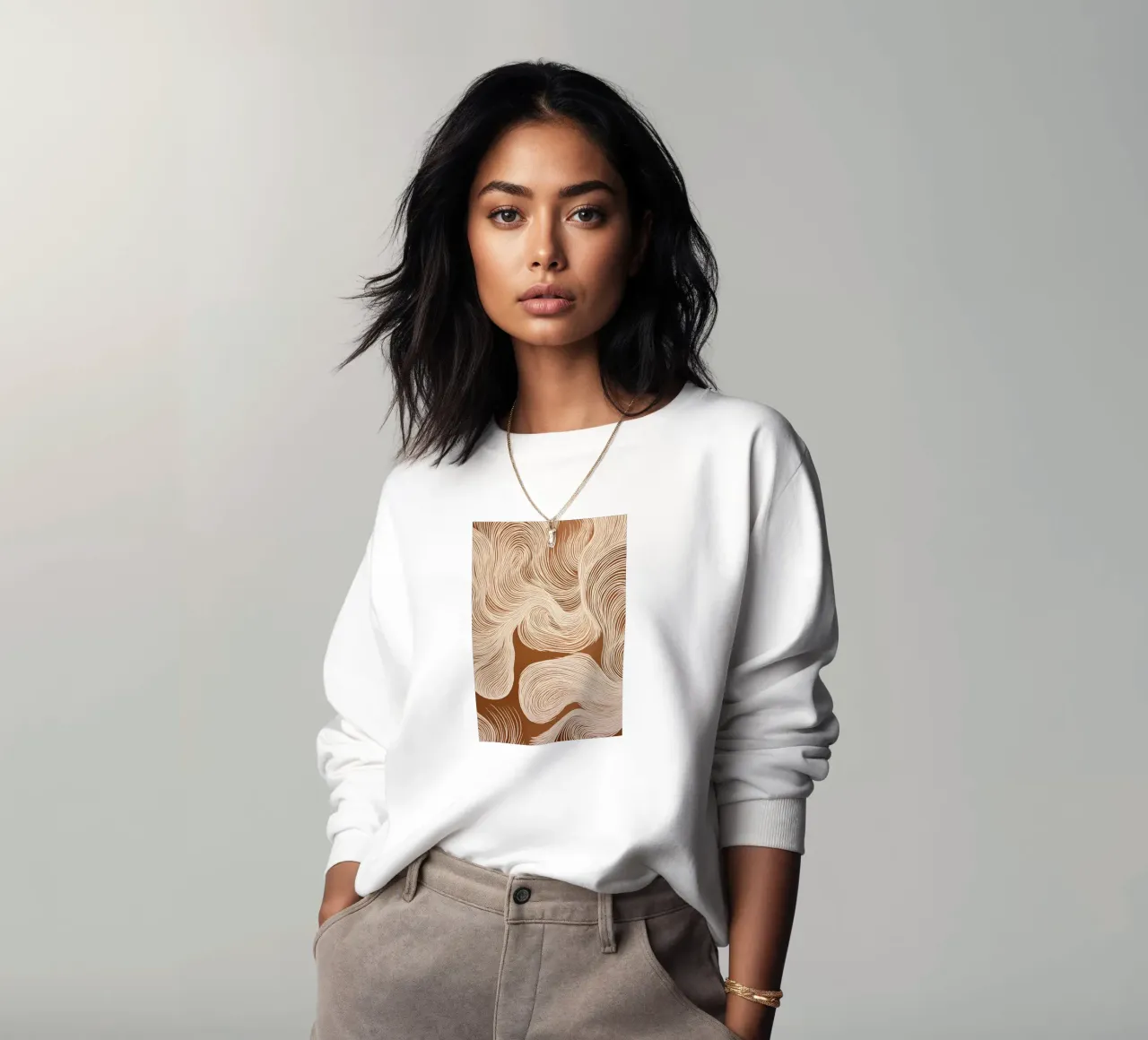 Sounds with wavy lines sweatshirt by Carinaprint