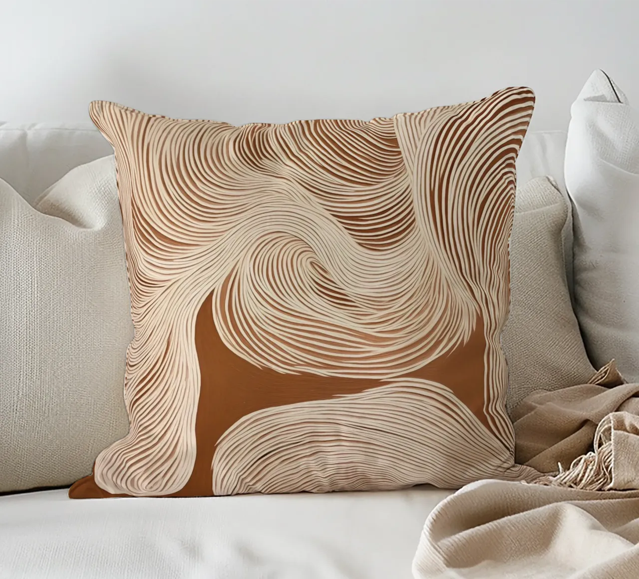 Suoni con linee ondulate cuscino da Carinaprint