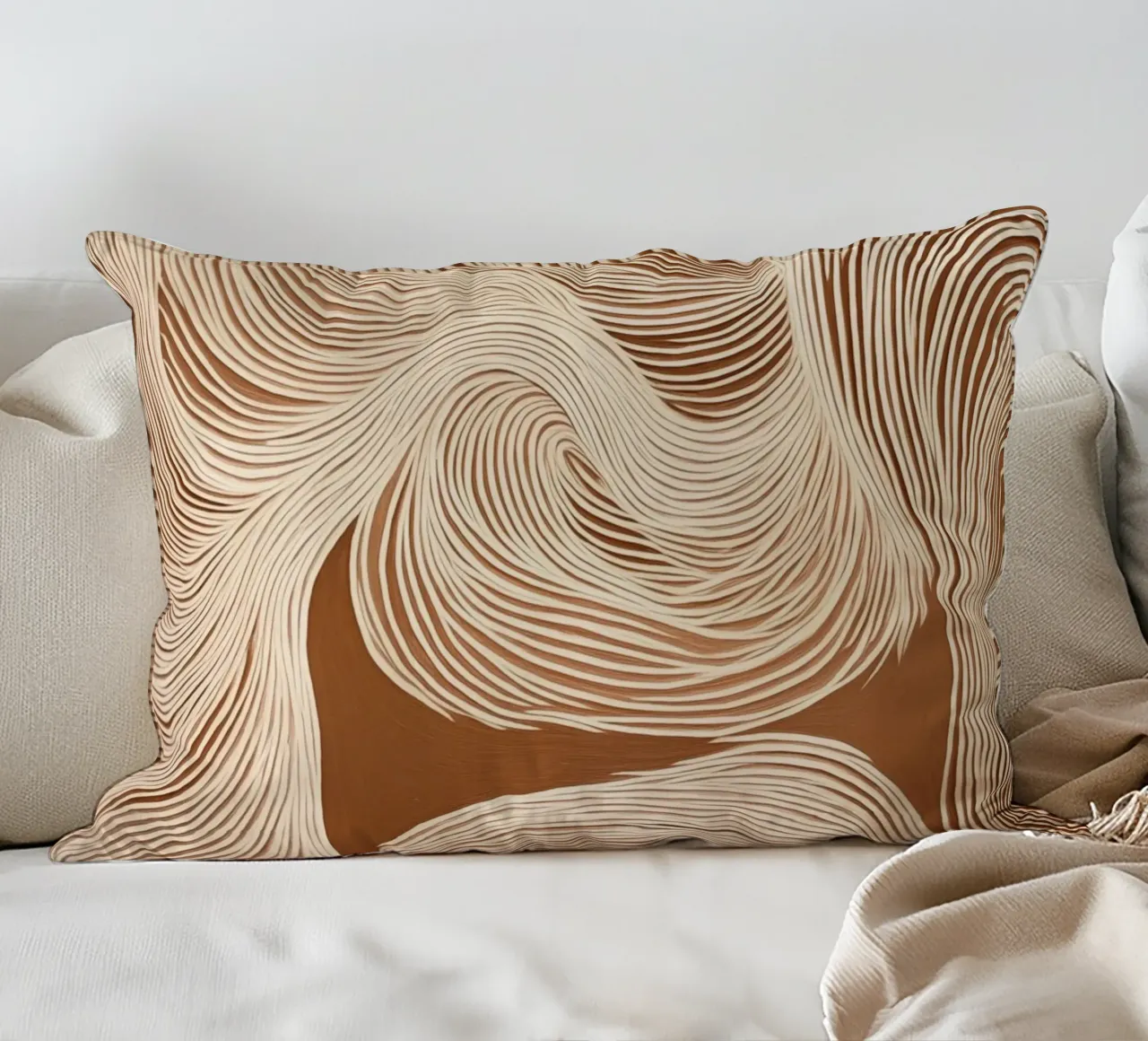 Suoni con linee ondulate cuscino da Carinaprint