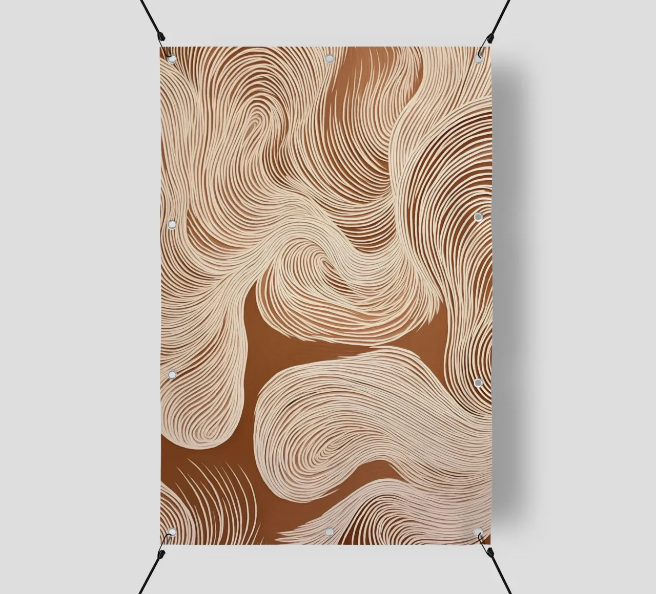 Suoni con linee ondulate telo in pvc da Carinaprint