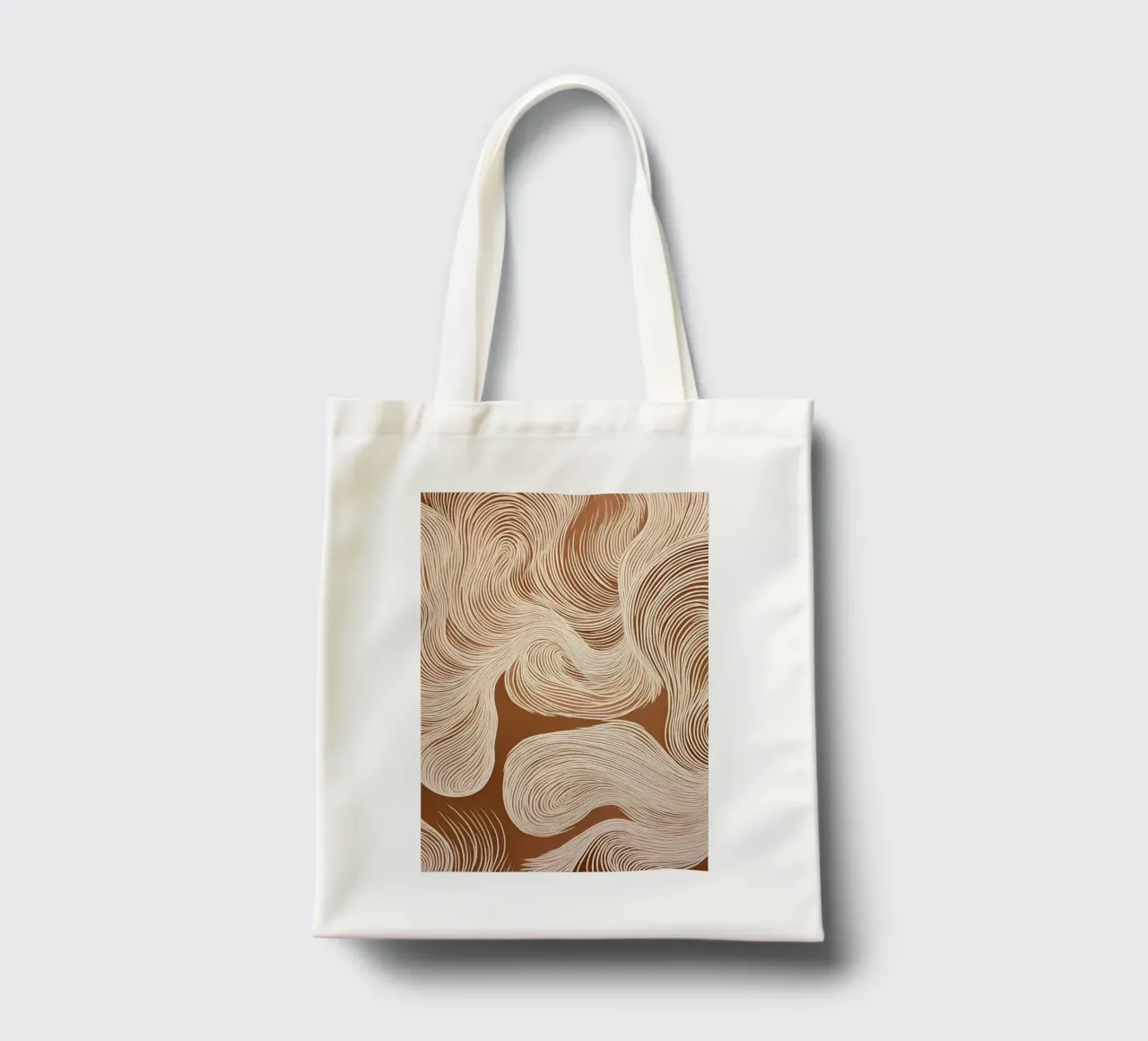 Suoni con linee ondulate borsa in juta da Carinaprint