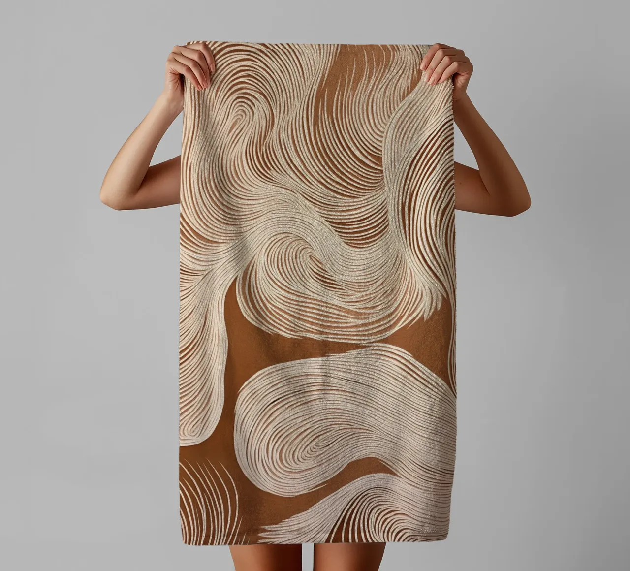 Suoni con linee ondulate asciugamano da bagno da Carinaprint