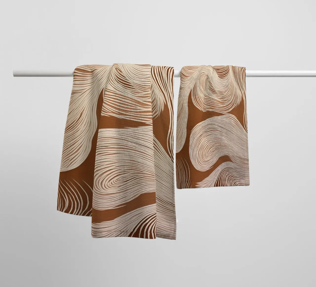 Geluiden met golvende lijnen badhanddoek van Carinaprint