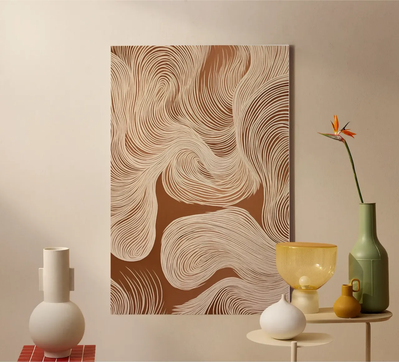 Suoni con linee ondulate tela da Carinaprint