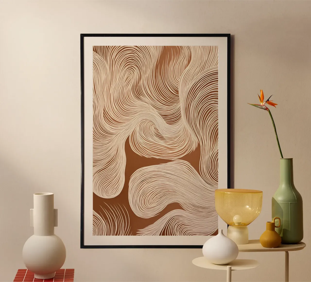 Suoni con linee ondulate carta hahnemühle da Carinaprint