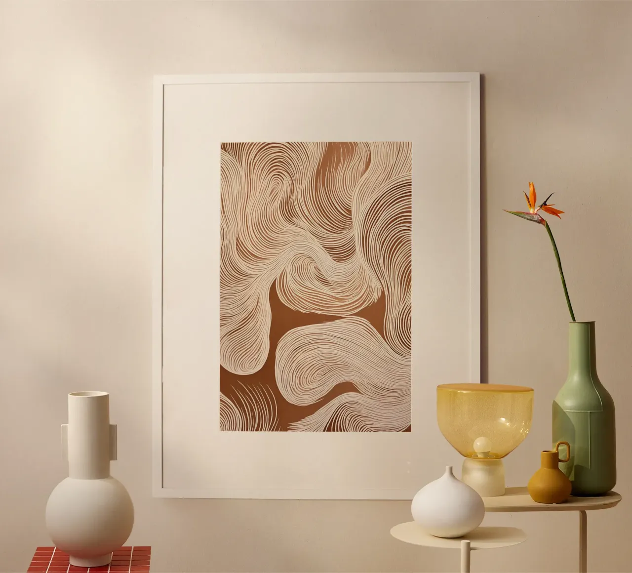 Suoni con linee ondulate carta hahnemühle da Carinaprint