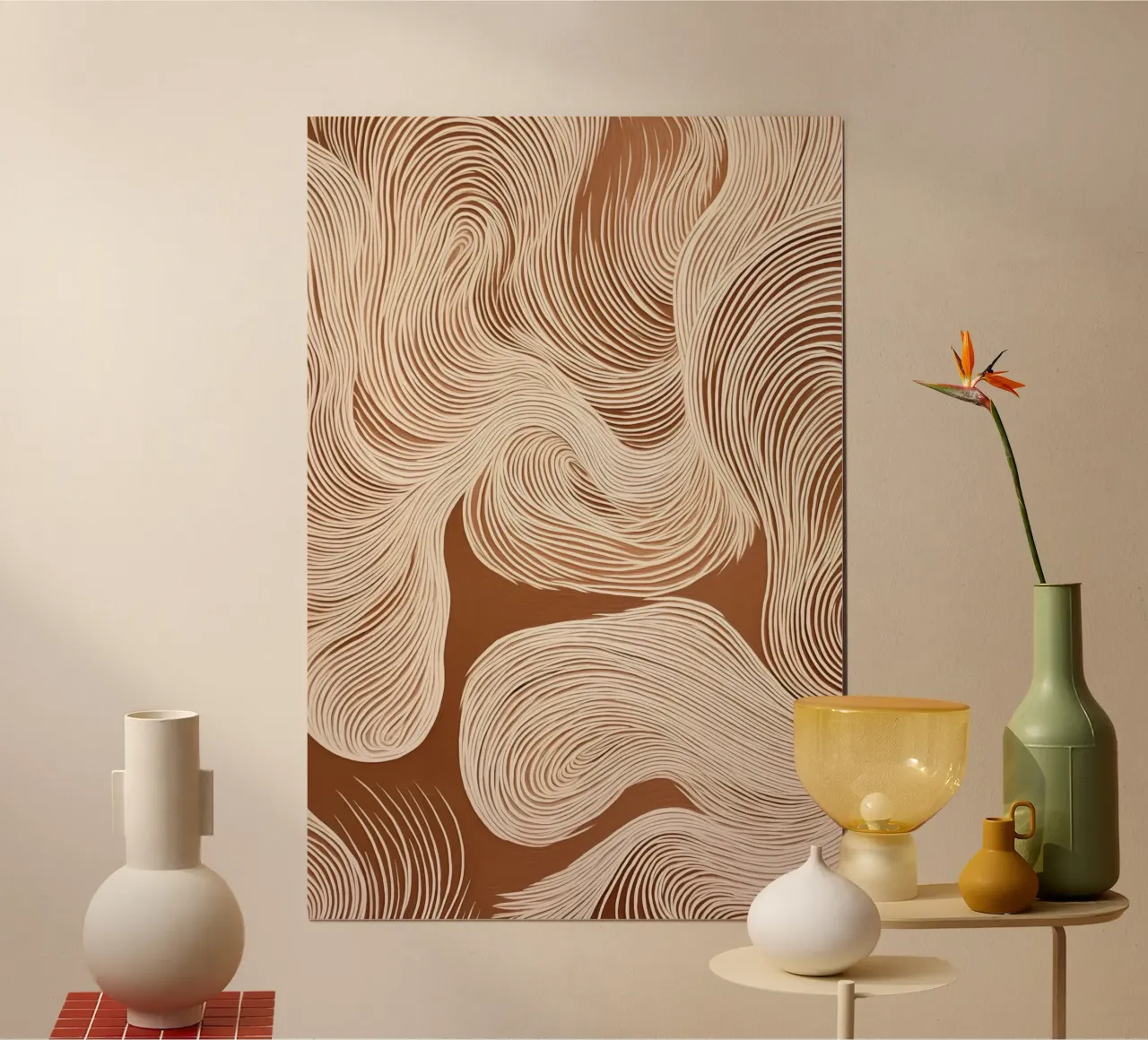 Suoni con linee ondulate carta hahnemühle da Carinaprint