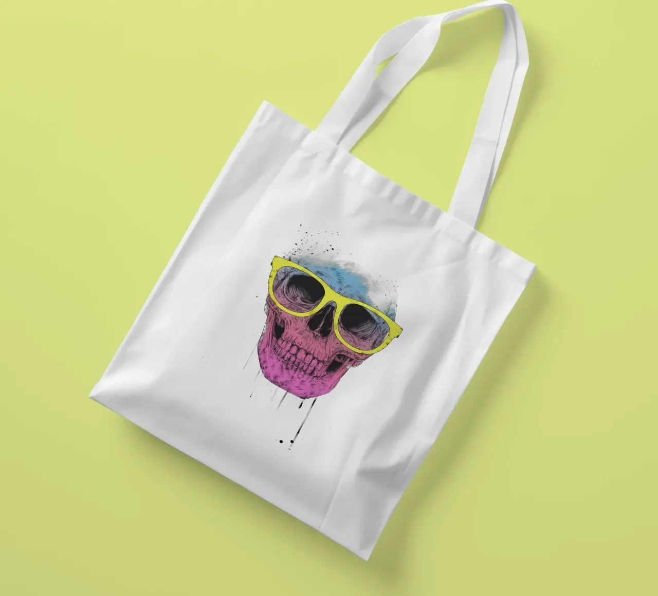 Pop Art Skull borsa in juta da Balazs Solti