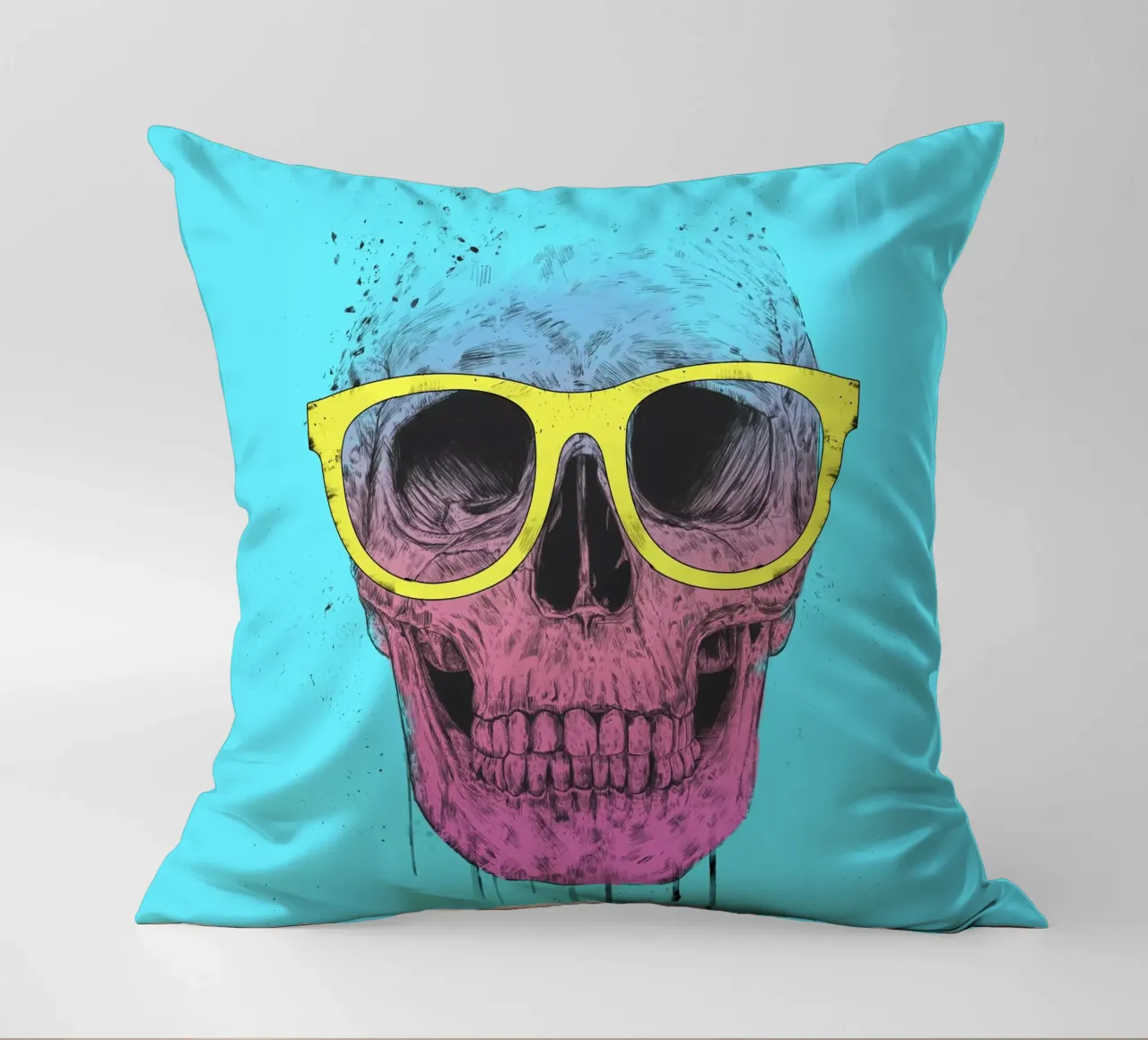 Pop Art Skull cuscino da Balazs Solti