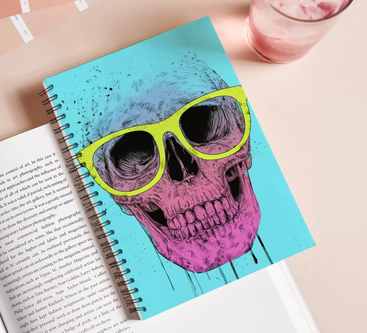 Pop Art Skull spiral notebook by Balazs Solti