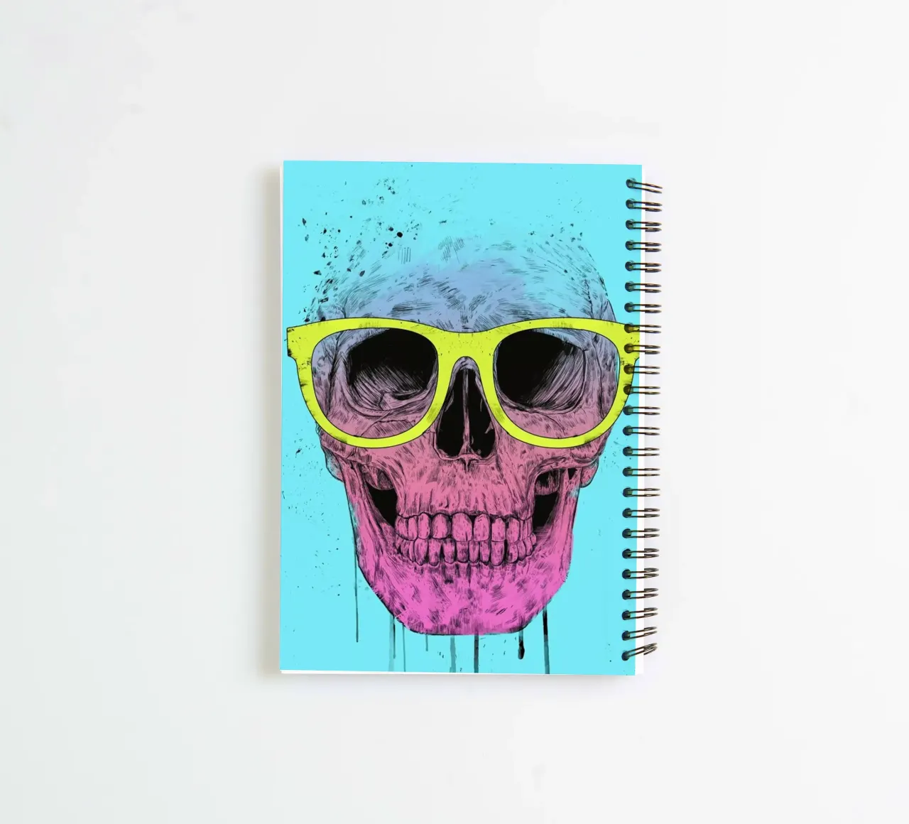 Pop Art Skull spiral notebook by Balazs Solti