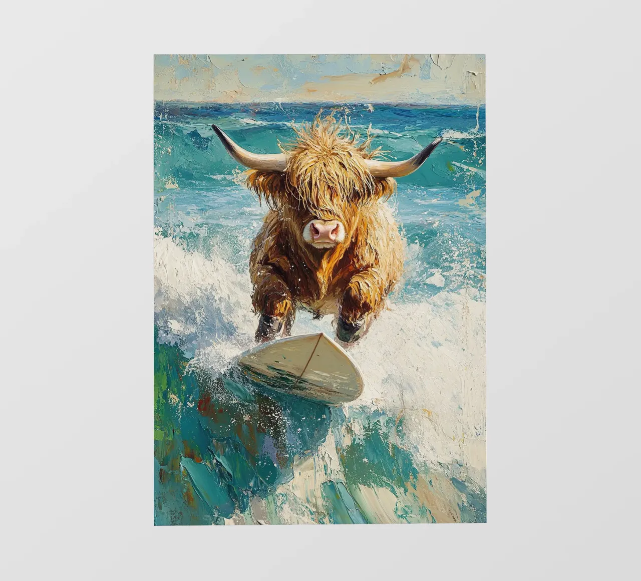 Mucca delle Highlands telo in pvc da Nikis Art Studio