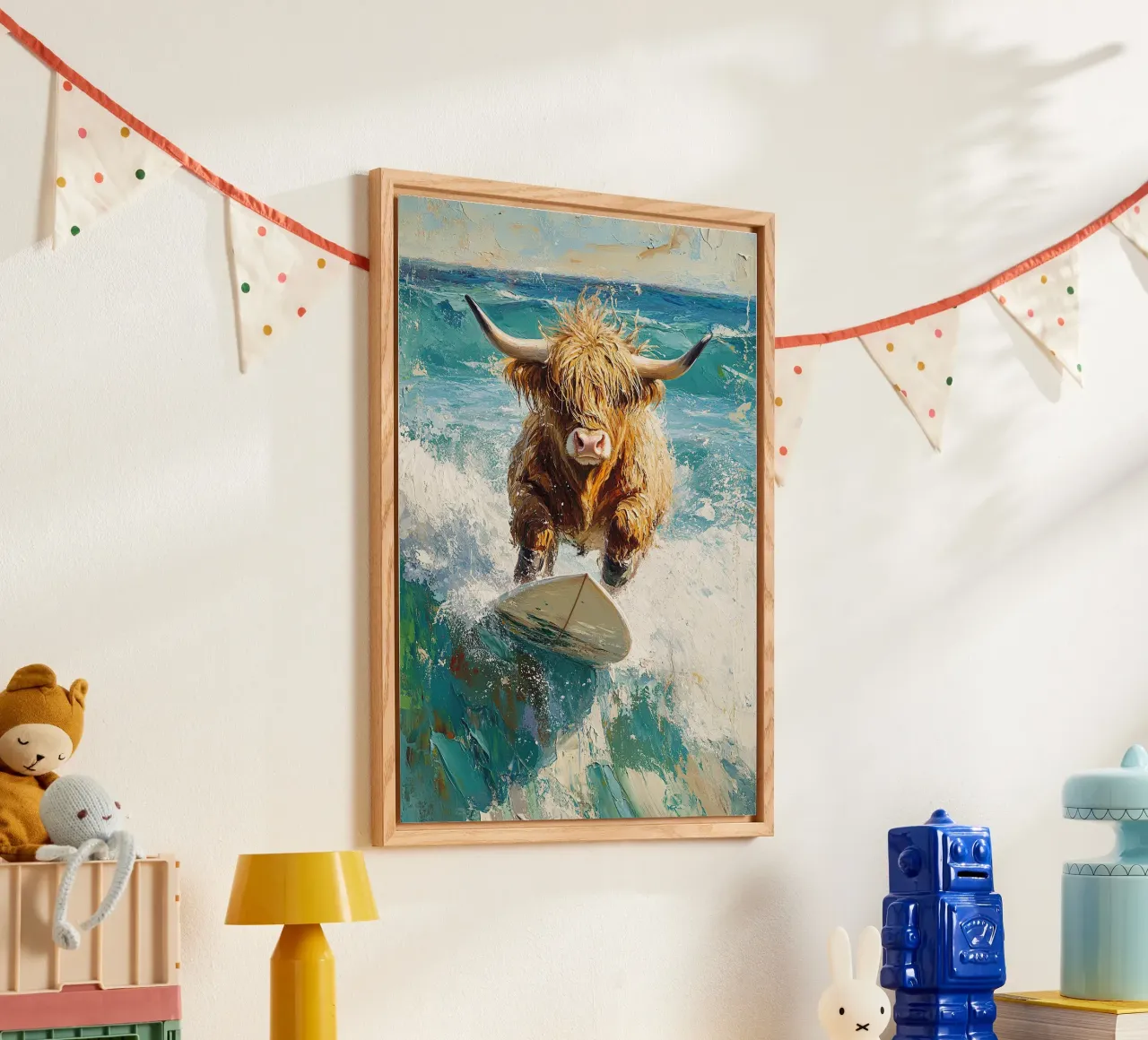 Mucca delle Highlands plexiglass da Nikis Art Studio