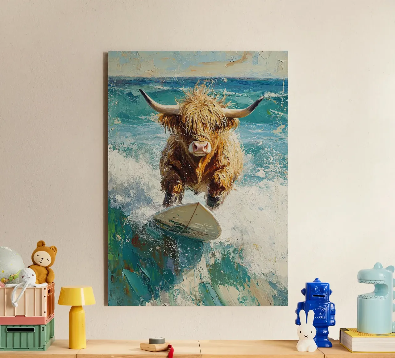 Mucca delle Highlands alluminio dibond da Nikis Art Studio