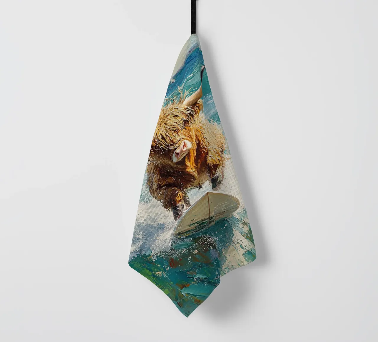 Mucca delle Highlands canovaccio da cucina da Nikis Art Studio