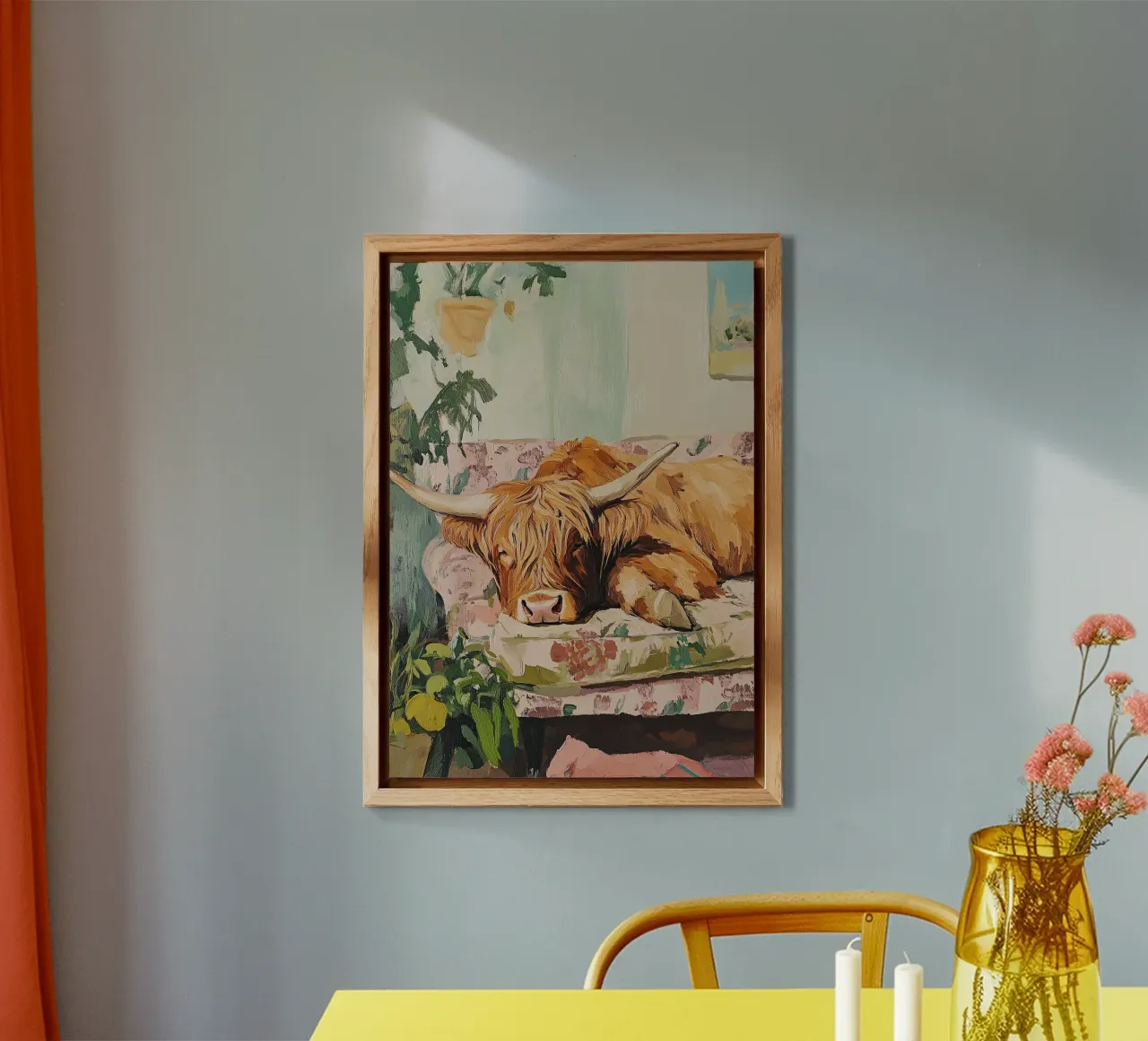 Mucca delle Highlands alluminio dibond da Nikis Art Studio