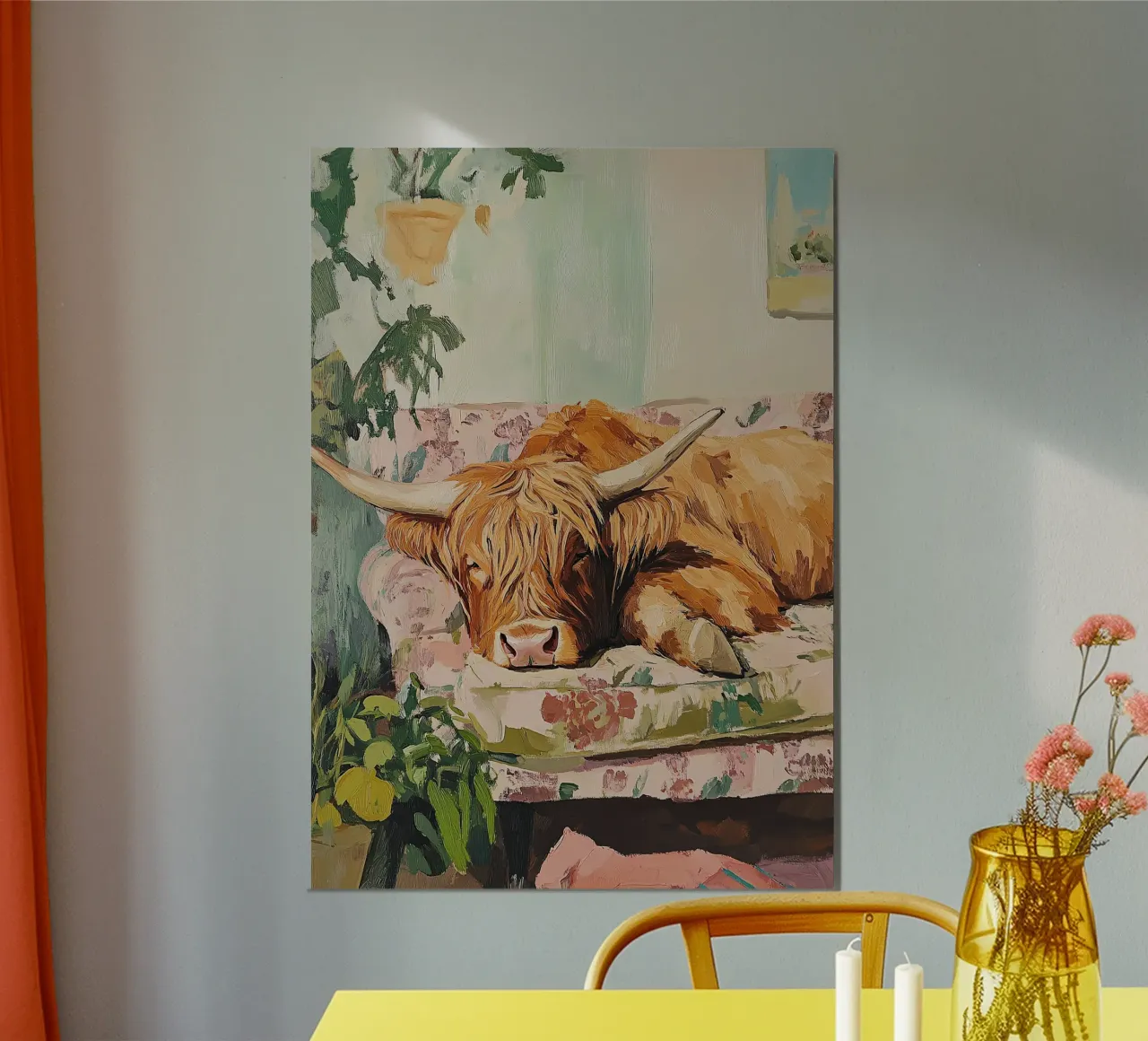 Mucca delle Highlands alluminio dibond da Nikis Art Studio