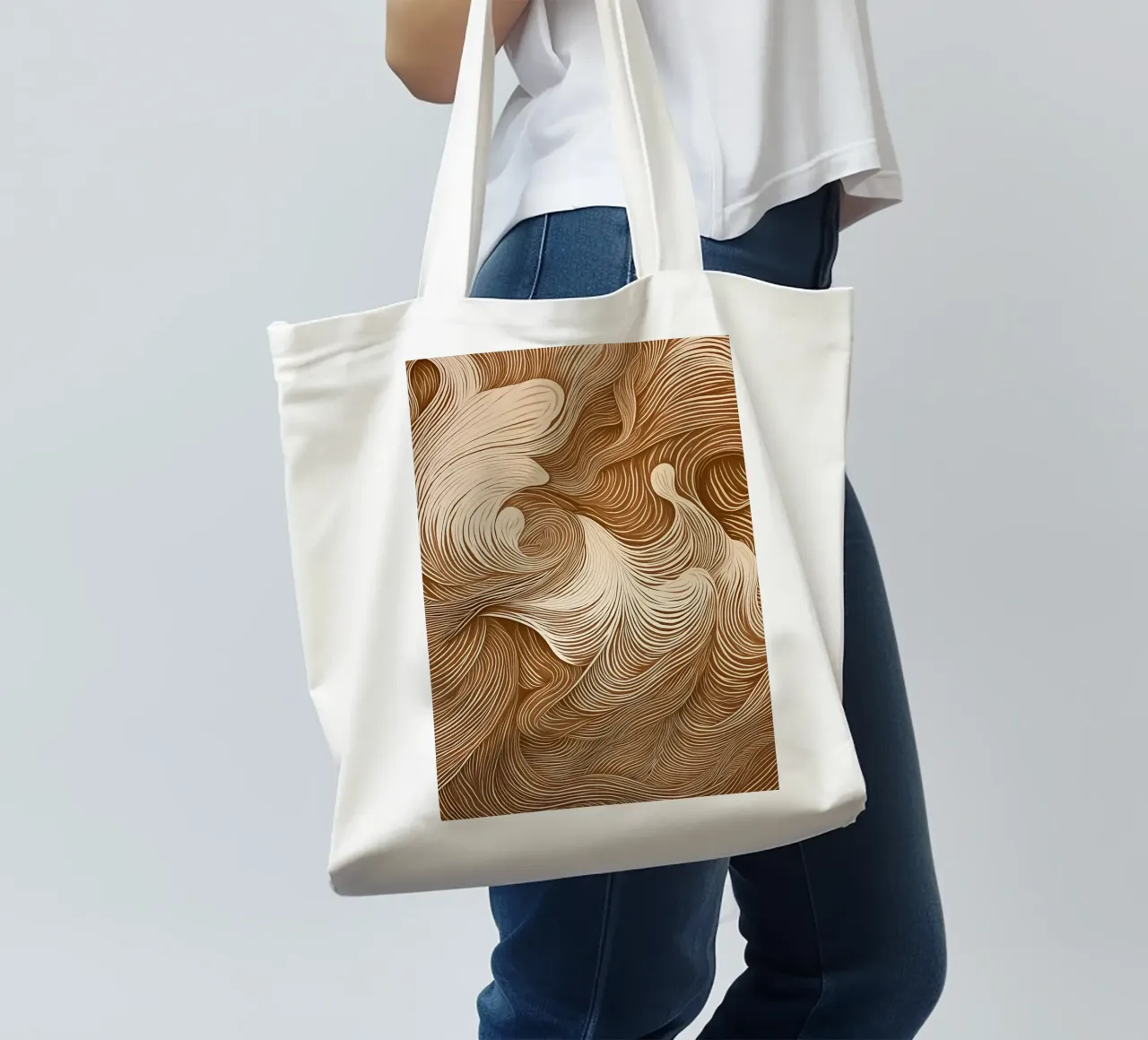 Calming abstract dynamics tote bag by Carinaprint