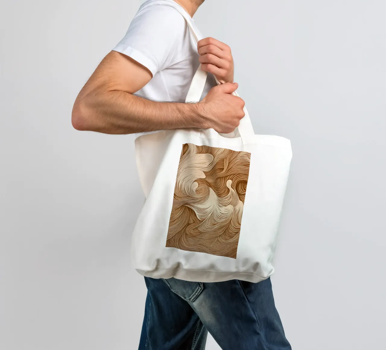 Calming abstract dynamics tote bag by Carinaprint
