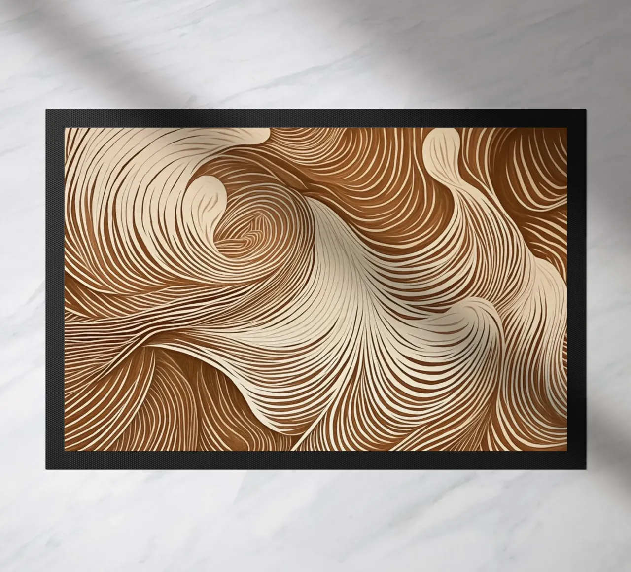 Kalmerende abstracte dynamiek deurmat van Carinaprint
