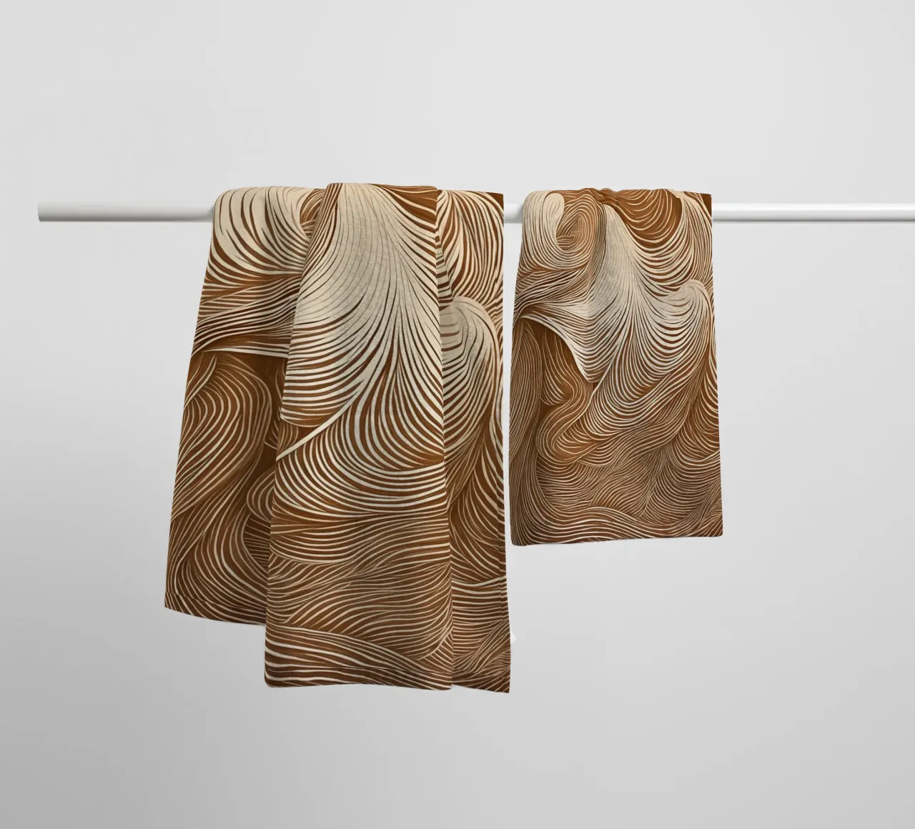 Calming abstract dynamics towel by Carinaprint