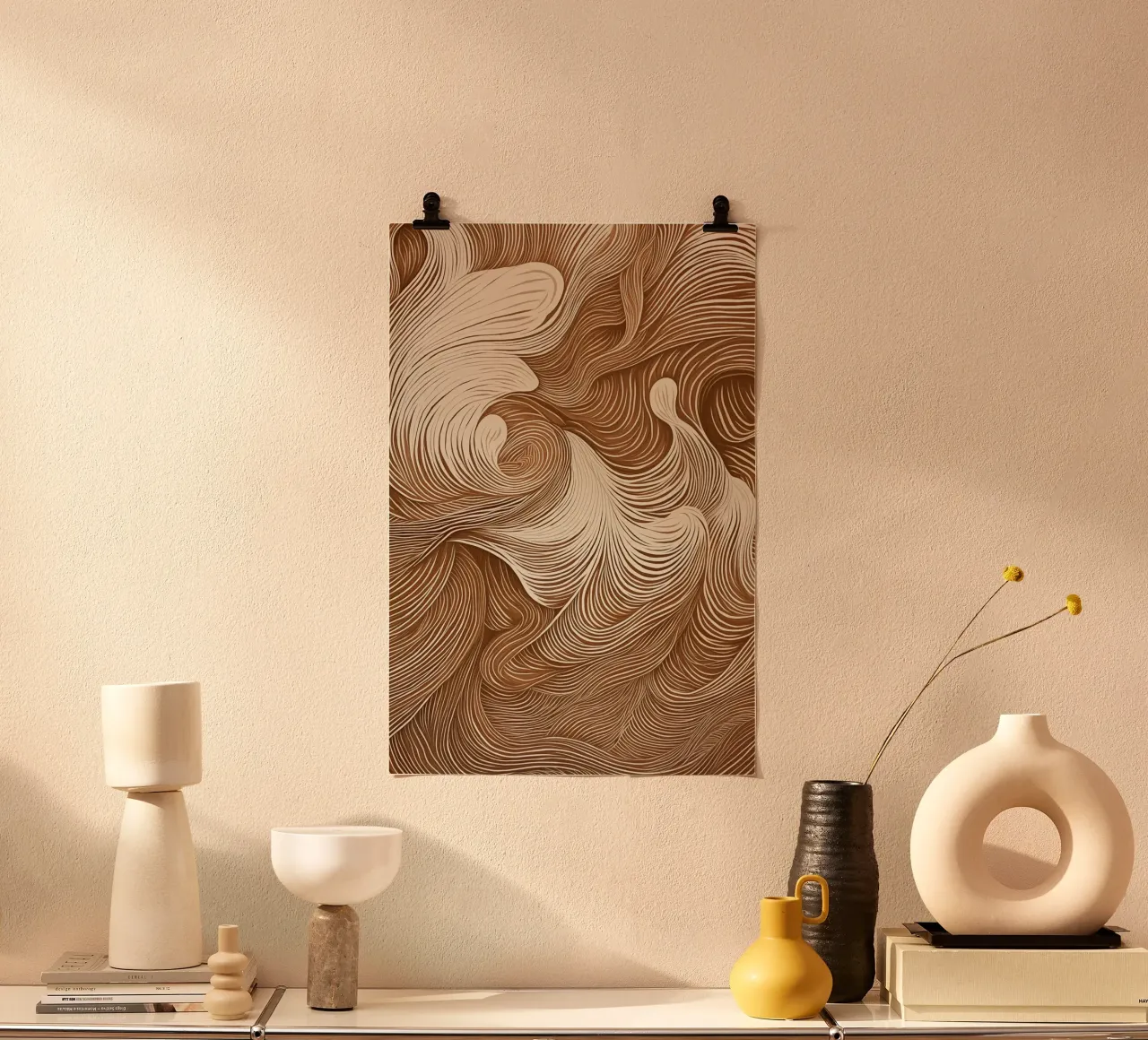 Calming abstract dynamics hahnemühle by Carinaprint