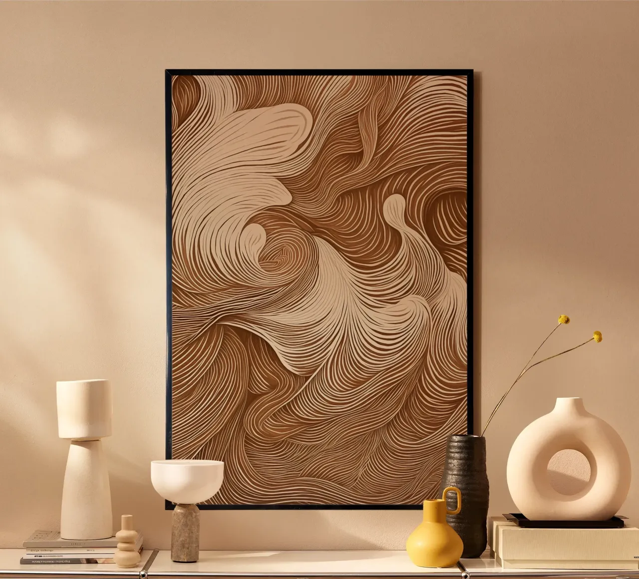 Calming abstract dynamics hahnemühle by Carinaprint