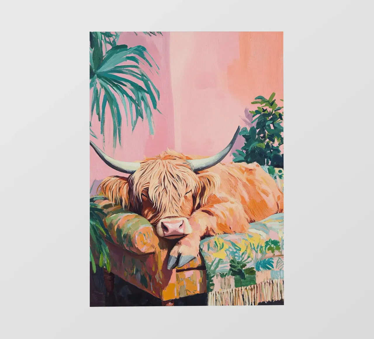 Mucca delle Highlands telo in pvc da Nikis Art Studio