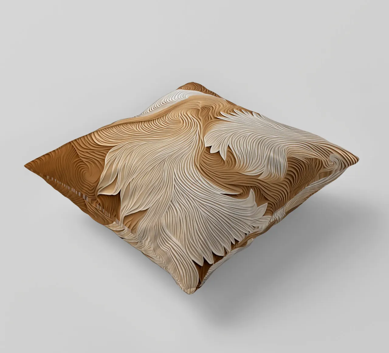 Elegant flowing linear waves decorative cushion by Carinaprint