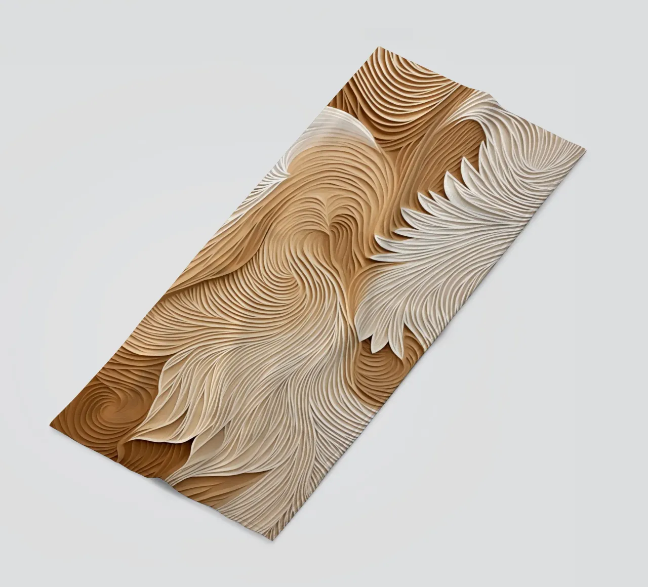Elegant flowing linear waves beach towel by Carinaprint